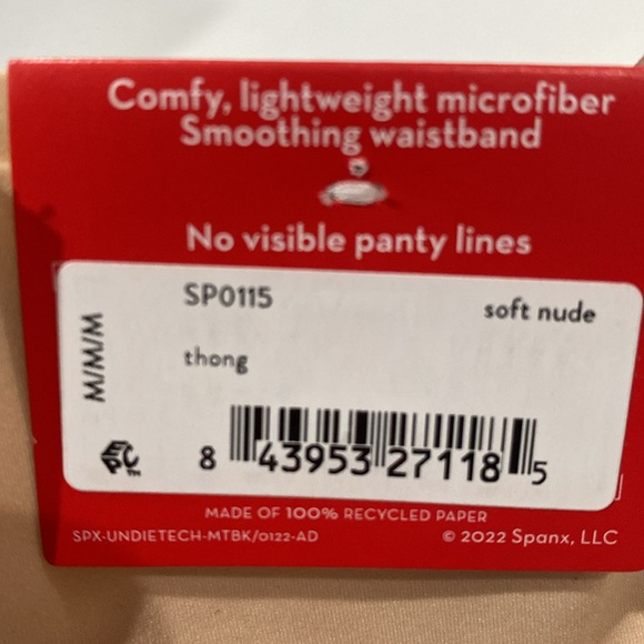 SPANX Undie-tectable Thong in Soft Nude NWT - Picture 4 of 8